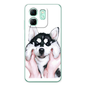 Бампер для Infinix Smart 10 HD с картинкой "Песики" (Собака Хаски)