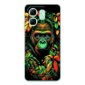 Чехол с Обезьянами Infinix Smart 10 HD - (AlphaPrint) – Обезьяна в тропиках