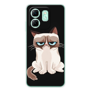 Чехол с принтом для Infinix Smart 10 HD (AlphaPrint) Модные коты