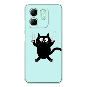 Чехол с принтом для Infinix Smart 10 HD (AlphaPrint) Модные коты