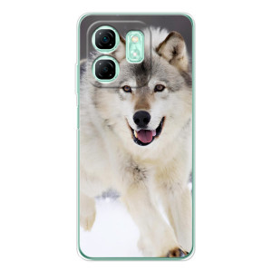 Чохол з Вовком на Infinix Smart 10 HD – Вовк біжить по снігу