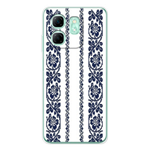 Силіконовый Чохол на Infinix Smart 10 HD з картинкой Вишиванки (Синя вишиванка)