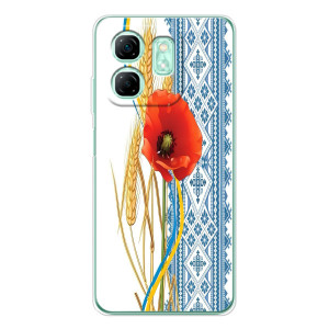 Силіконовый Чохол на Infinix Smart 10 HD з картинкой Вишиванки (Вишиванка з квіткою)