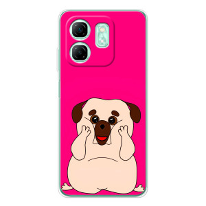 Чехол (ТПУ) Милые собачки для Infinix Smart 10 HD (Веселый Мопсик)