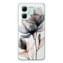 Чохол з квітковим принтом на Смарт 10 ХД – Квіти на білому