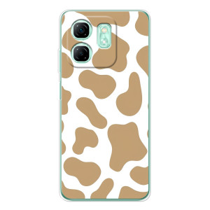 Чохол з принтом корови на Смарт 10 ХД (Бежевий принт)
