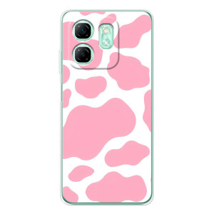 Чохол з принтом корови на Смарт 10 ХД (Рожевий принт)