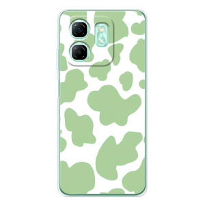 Чохол з принтом корови на Смарт 10 ХД (Зелений принт)