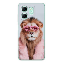 Чохол з принтом стильні тварини для Смарт 10 ХД – Лев в окулярах