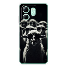 Чохол з принтом стильні тварини для Смарт 10 ХД – Овечка в окулярах