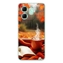 Чохол з унікальним дизайном 'Осінь з кавою' для Infinix Smart 10 HD – Кава і дощ