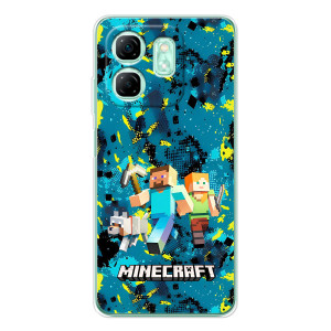 Чехлы для Infinix Smart 10 HD (Персонажи Майн Крафт) (Майнкрафт)