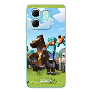 Чехлы для Infinix Smart 10 HD (Персонажи Майн Крафт) (На коне)