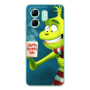 Рождественские Чехлы для Infinix Smart 10 HD (VPrint) – Зеленый Гринч