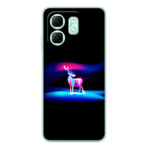 Силиконовый бампер с картинкой животных для Infinix Smart 10 HD (Яркий олень)