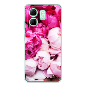 Силіконовий бампер з принтом (квіточки) на Смарт 10 HD (Півонії)