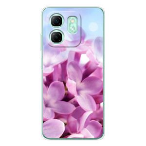 Силіконовий бампер з принтом (квіточки) на Смарт 10 HD (Бузкові квіти)