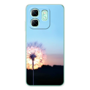 Силиконовый Чехол с одуванчиками на Infinix Smart 10 HD – Закат с одуванчиком