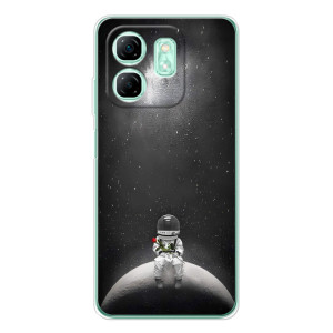 Силиконовый Чехол с принтом "Космонавты" на Infinix Smart 10 HD – Космонавт романтик