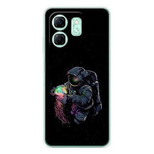 Силиконовый Чехол с принтом "Космонавты" на Infinix Smart 10 HD – В руках земля