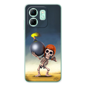 Чохол з героями Клеш Рояль для Infinix Smart 10 HD – Скелет із бомбою