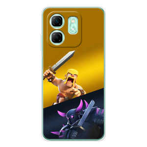 Чохол з героями Клеш Рояль для Infinix Smart 10 HD – Варвар проти Пекка