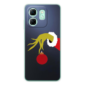 Зимние Чехлы для Смарт 10 ХД - прозрачный фон (Гринч с игрушкой)