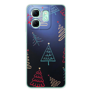 Зимние Чехлы для Смарт 10 ХД - прозрачный фон (Рождественские елки)