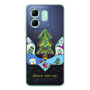 Зимние Чехлы для Смарт 10 ХД - прозрачный фон (Рождественский герб)