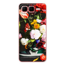 Брендновые Чехлы для Infinix Smart 10 Plus - (PREMIUMPrint) (Nike цветы)