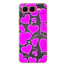 Чехлы для любимой на Смарт 10 Плюс (VPrint) (Pink hearts)