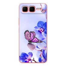 Чехлы с Цветами для Infinix Smart 10 Plus (VPrint) (Бабочка на цветочке)