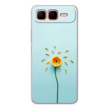 Чехлы с Цветами для Infinix Smart 10 Plus (VPrint) (Желтый цветок)