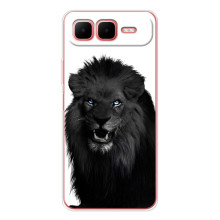 Чехлы с картинками животных Infinix Smart 10 Plus (Черный ЛЕВ)
