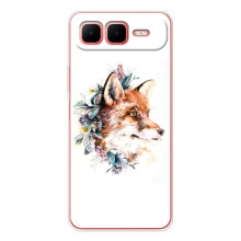 Чехлы с картинкой Лисички для Infinix Smart 10 Plus (VPrint) (Лисичка в цветочках)