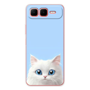 Чехол на тематику: Коты для Infinix Smart 10 Plus – Белый кот