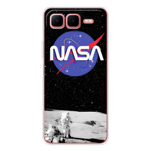 Силиконовый бампер с принтом "Наса" на Infinix Smart 10 Plus – Nasa на луне