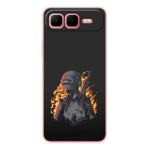 Силиконовый чехол с картинкой "Герой Pubg" на Infinix Smart 10 Plus – В огне