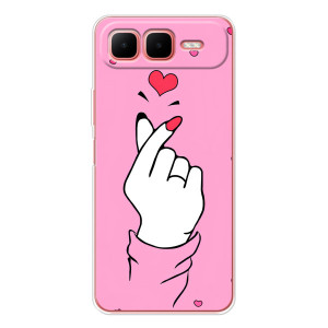 Чохол з принтом для Infinix Smart 10 Plus (AlphaPrint - Знак сердечка)