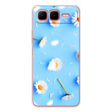 Чохол з Квітами для Infinix Smart 10 Plus (ромашки на блакитному)