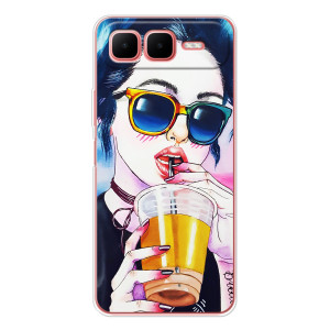 Чохол з картинкою Модні Дівчата Infinix Smart 10 Plus (Дівчина з коктейлем)