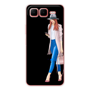 Чохол з картинкою Модні Дівчата Infinix Smart 10 Plus (Дівчина з телефоном)