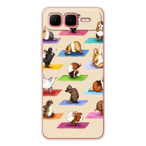 Чехол с Прикольным принтом на Infinix Smart 10 Plus – Ёга свинок