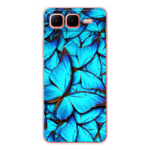Чехол с принтом для Смарт 10 Плюс - (Прикольные) (AlphaPrint) (Синие бабочки)