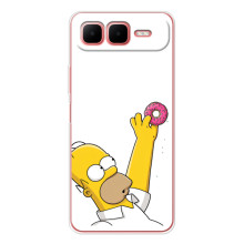 Чехол с Симпсонами для Infinix Smart 10 Plus (VPrint) (Гомер с пончиком)