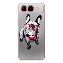 Чохол (ТПУ) Милі песики для Infinix Smart 10 Plus (Бульдог в окулярах)