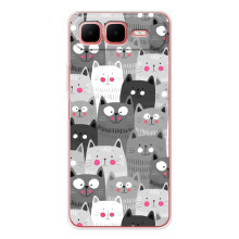 Чехол с милыми котиками на  – Коллаж с котами