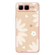 Чохол з квітковим принтом на Смарт 10 Плюс – Бежеві квіти