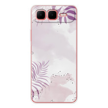 Чохол з квітковим принтом на Смарт 10 Плюс – Фіолетове листя