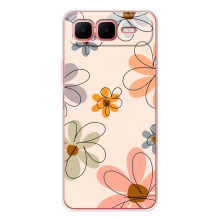 Чохол з квітковим принтом на Смарт 10 Плюс – Кольорові квіти